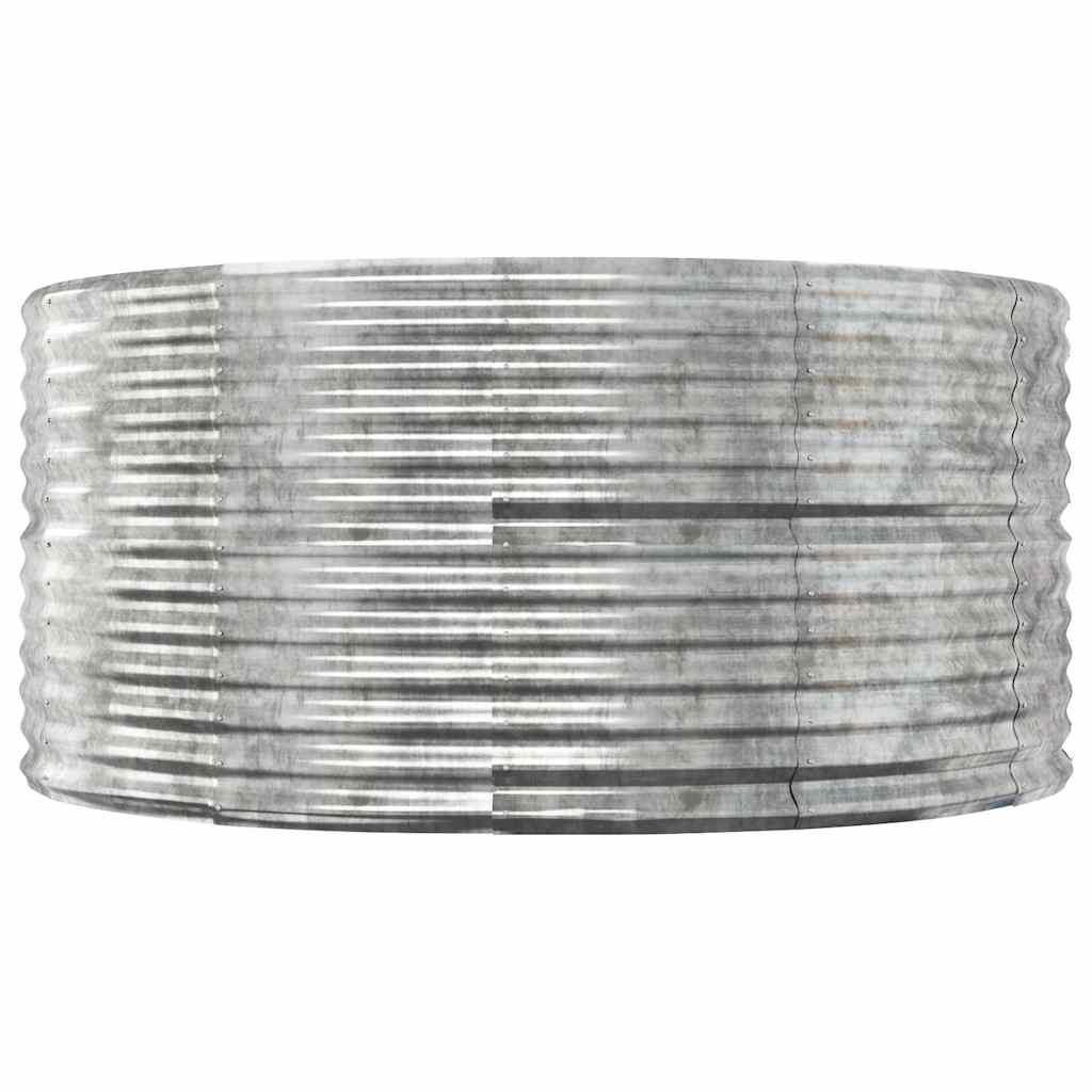 vidaXL Garden Raised Bed Silver 140x140x68 cm Galvanised Steel 3
