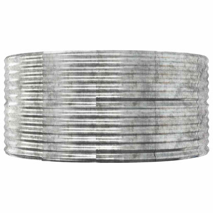 vidaXL Garden Raised Bed Silver 140x140x68 cm Galvanised Steel 3