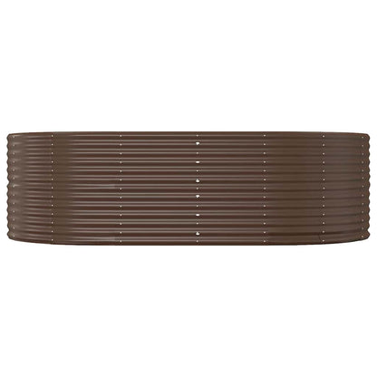 vidaXL Garden Raised Bed Brown 212x140x68 cm Galvanised Steel 3