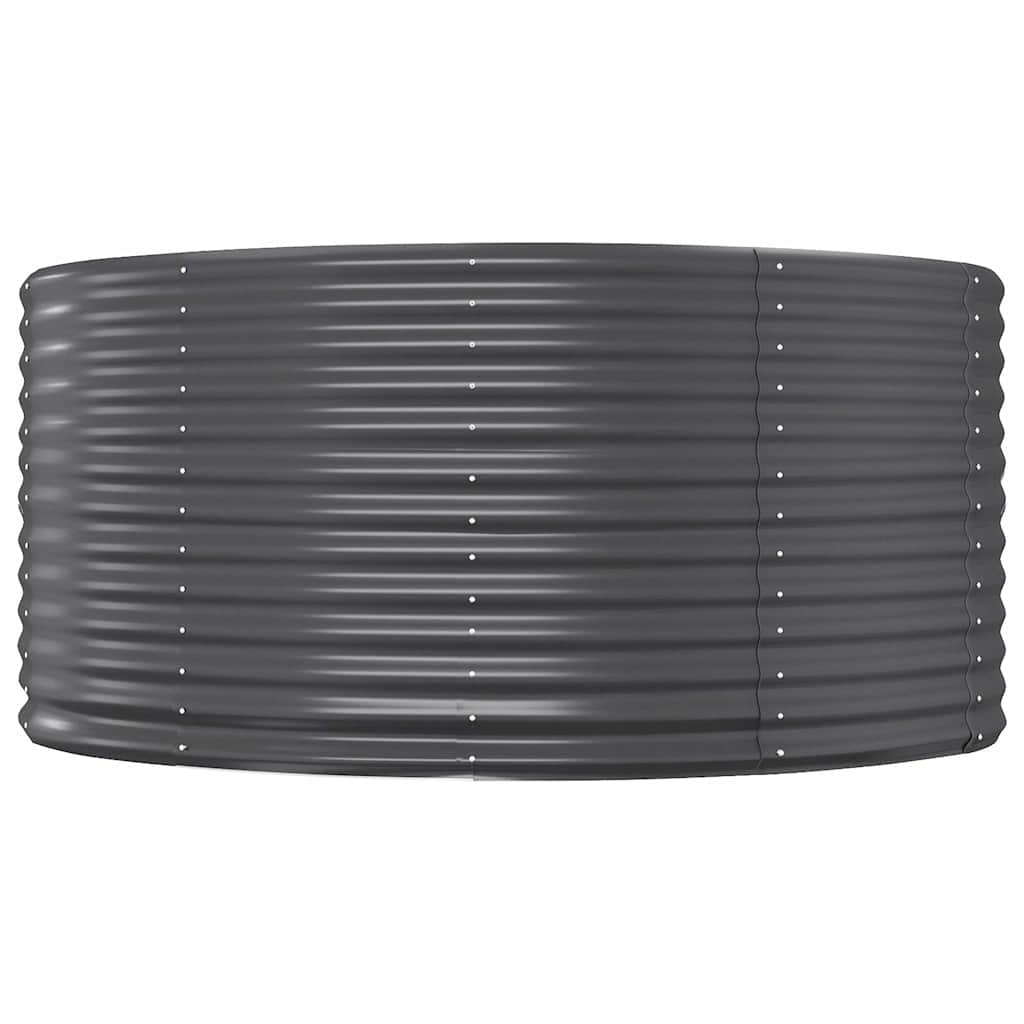 vidaXL Garden Raised Bed Anthracite 212x140x68 cm Galvanised Steel 4