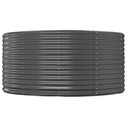 vidaXL Garden Raised Bed Anthracite 212x140x68 cm Galvanised Steel 4