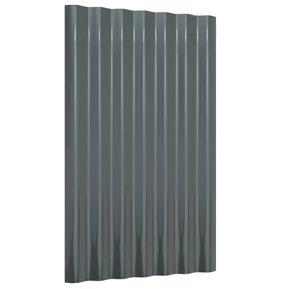 vidaXL Roof Panels 36 pcs Galvanised Steel Anthracite 60x36 cm 3