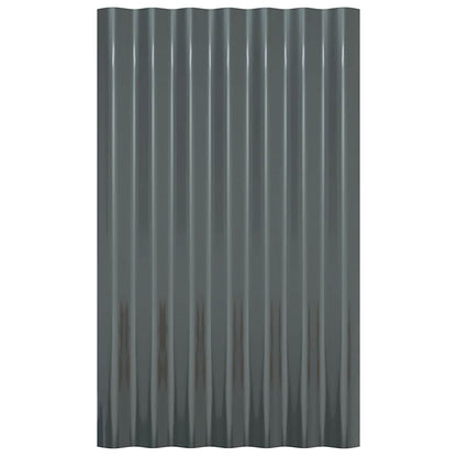 vidaXL Roof Panels 36 pcs Galvanised Steel Anthracite 60x36 cm 4