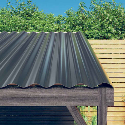 vidaXL Roof Panels 36 pcs Galvanised Steel Anthracite 60x36 cm 1