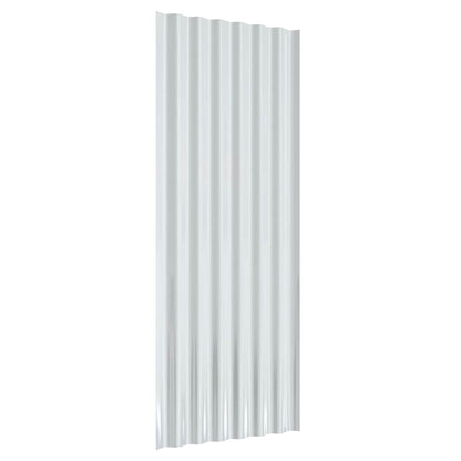 vidaXL Roof Panels 12 pcs Galvanised Steel Green 100x36 cm 5