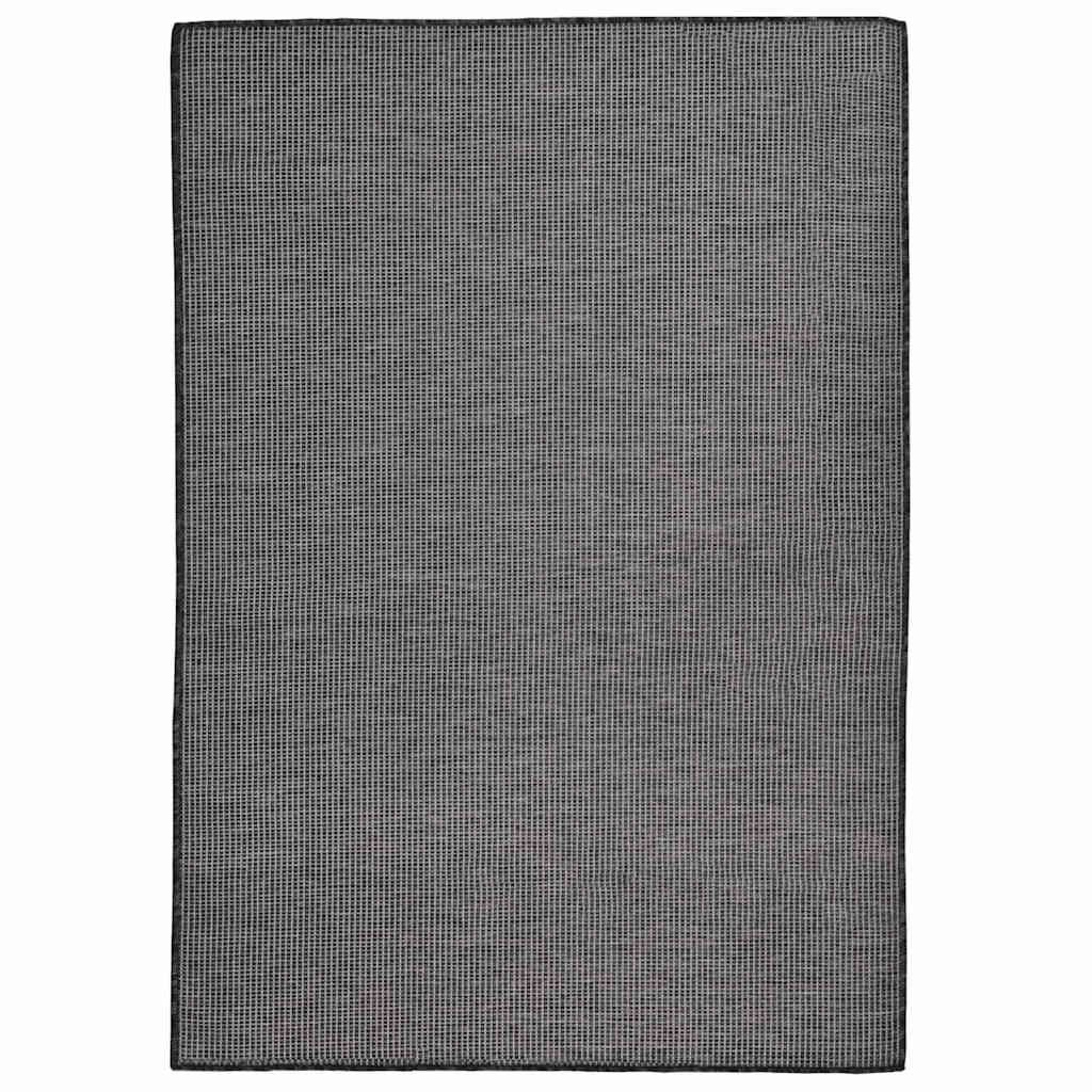 vidaXL Outdoor Flatweave Rug 160x230 cm Grey 1
