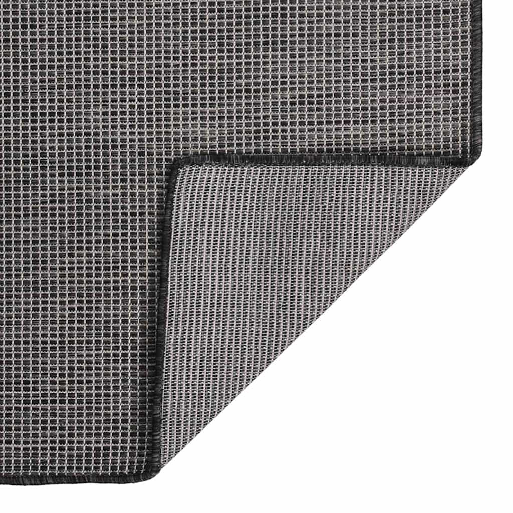 vidaXL Outdoor Flatweave Rug 160x230 cm Grey 2