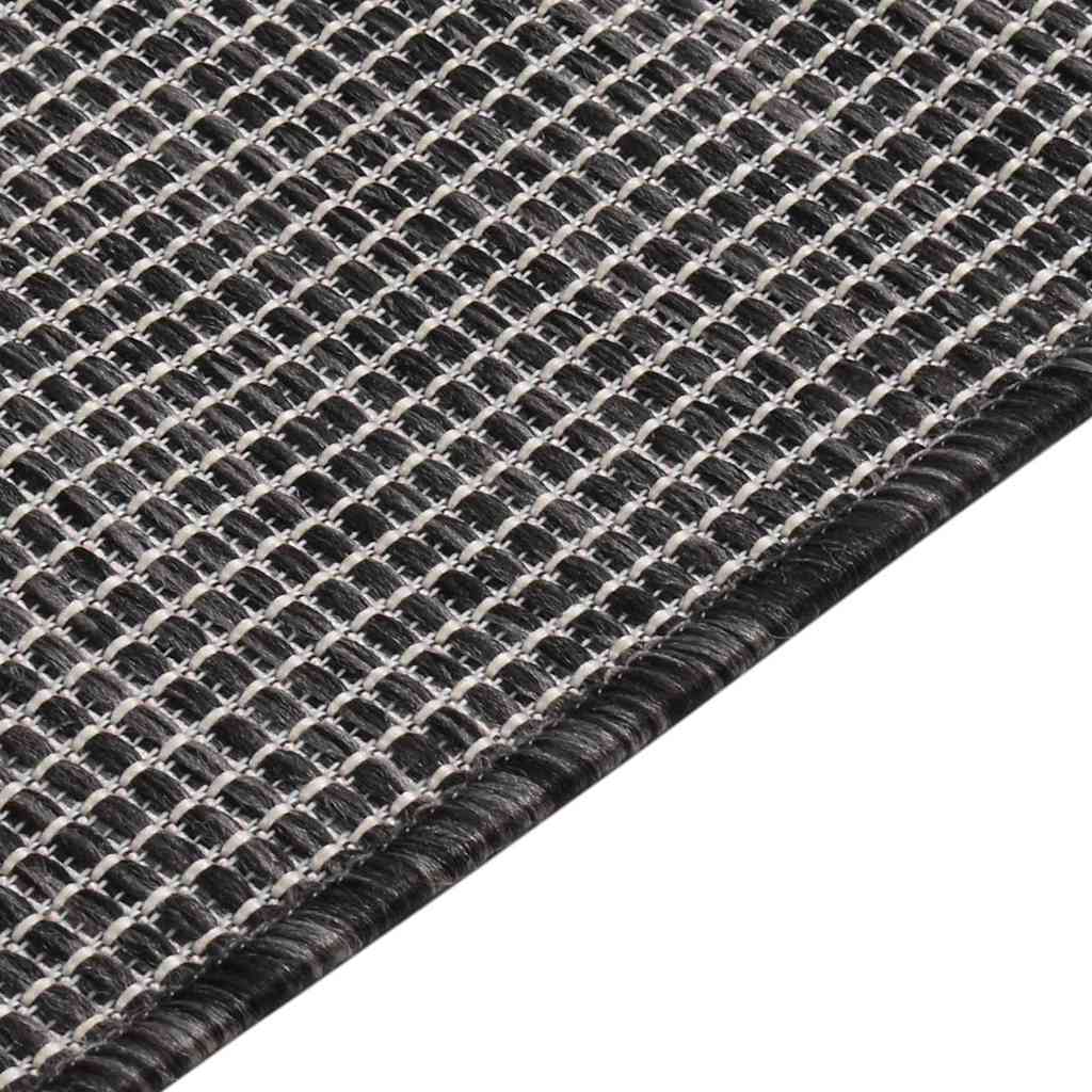vidaXL Outdoor Flatweave Rug 160x230 cm Grey 4