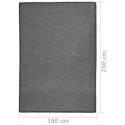 vidaXL Outdoor Flatweave Rug 160x230 cm Grey 6