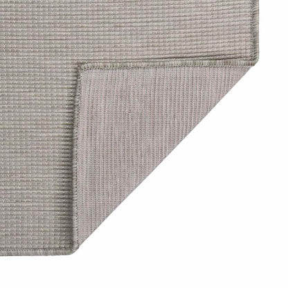 vidaXL Outdoor Flatweave Rug 160x230 cm Light Grey 2