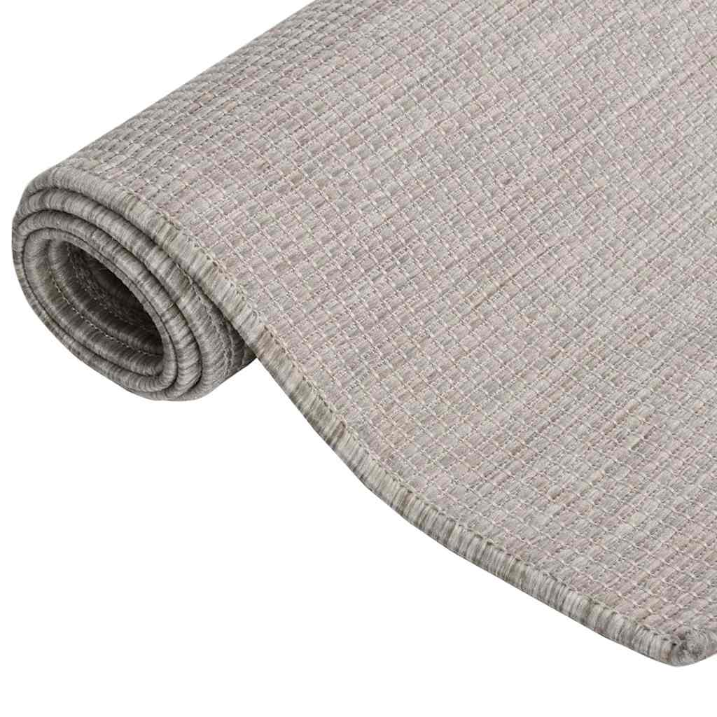 vidaXL Outdoor Flatweave Rug 160x230 cm Light Grey 3