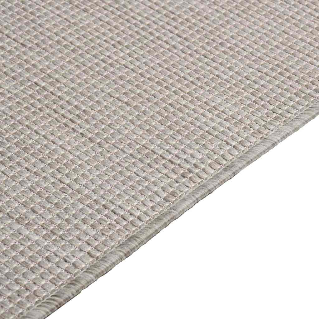 vidaXL Outdoor Flatweave Rug 160x230 cm Light Grey 4