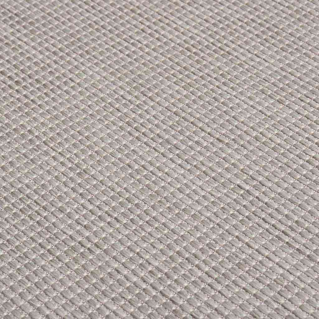 vidaXL Outdoor Flatweave Rug 160x230 cm Light Grey 5