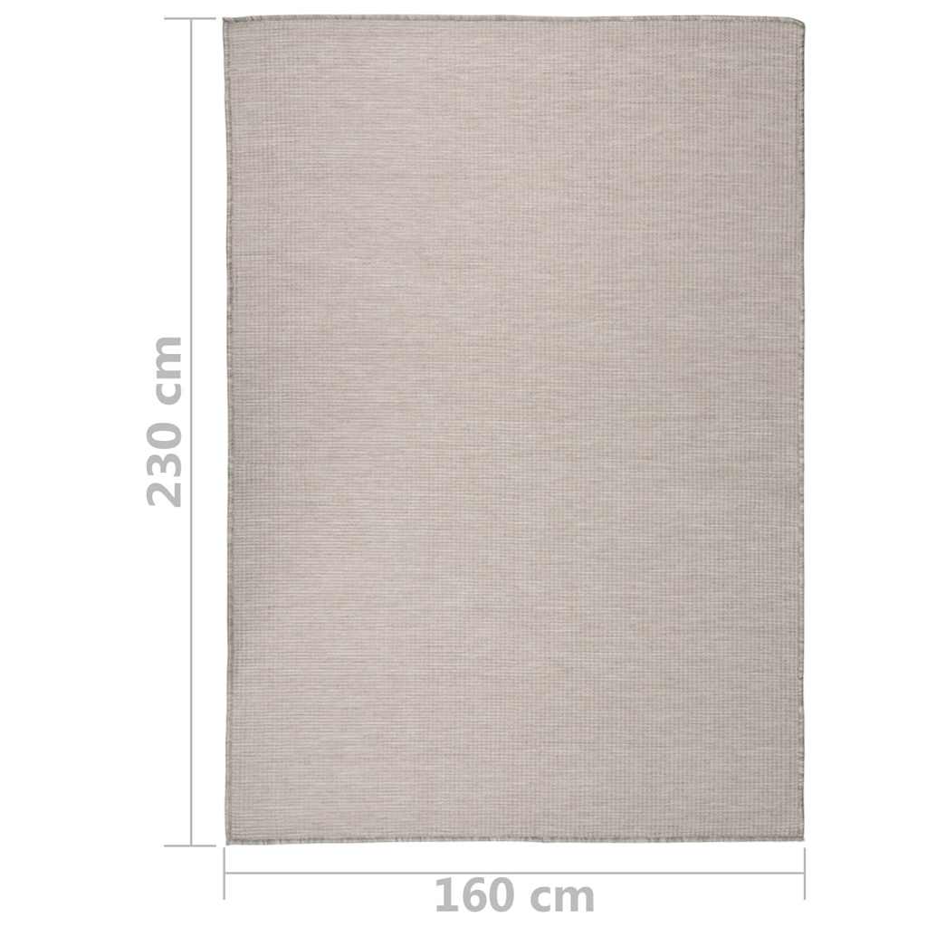 vidaXL Outdoor Flatweave Rug 160x230 cm Light Grey 6