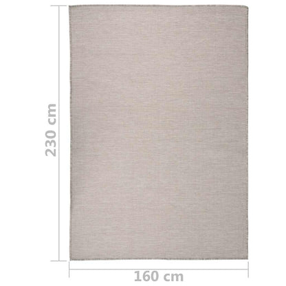 vidaXL Outdoor Flatweave Rug 160x230 cm Light Grey 6