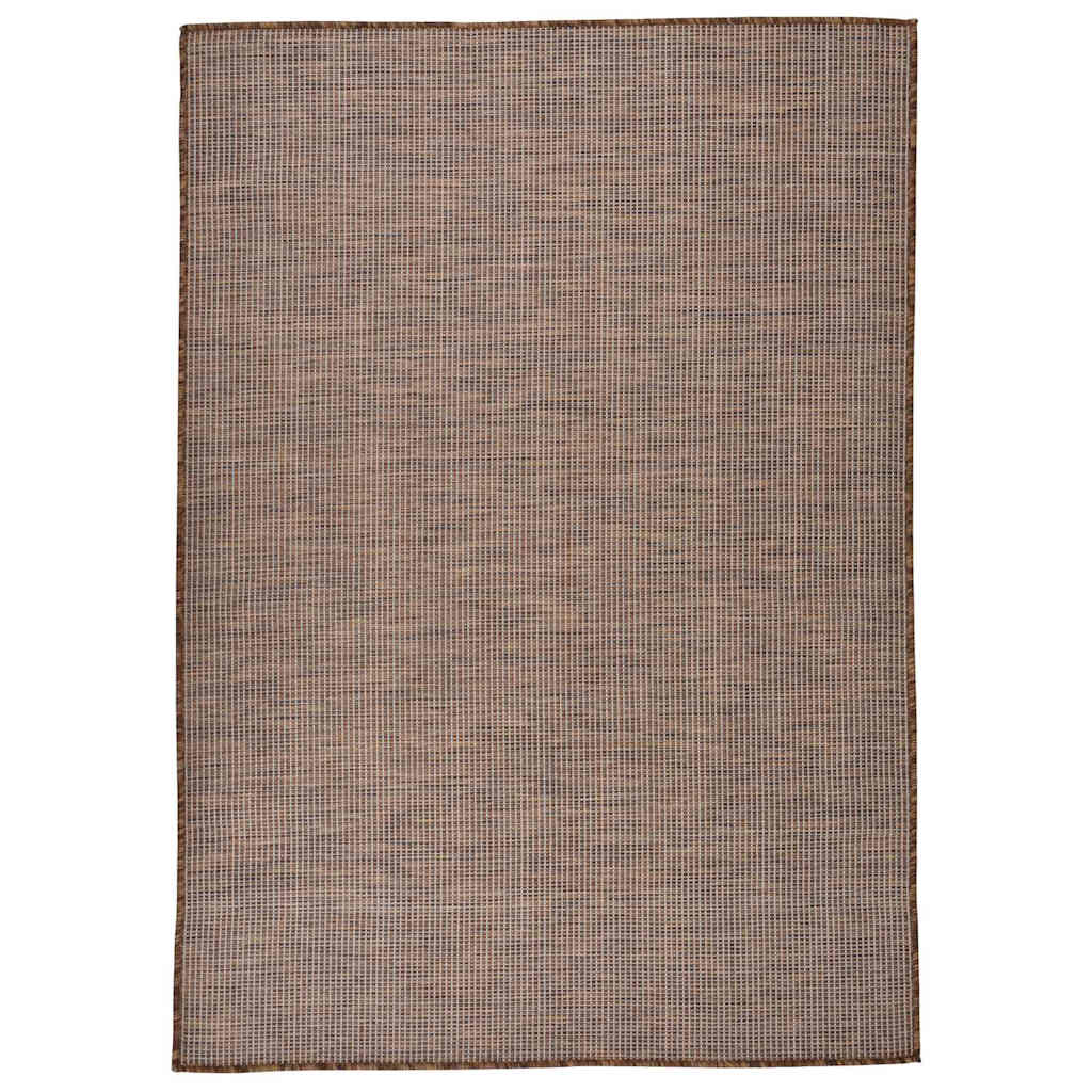 vidaXL Outdoor Flatweave Rug 160x230 cm Brown 1