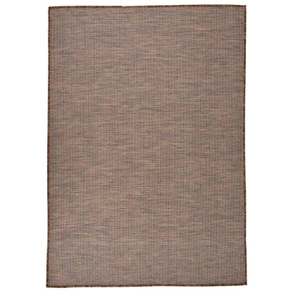 vidaXL Outdoor Flatweave Rug 160x230 cm Brown 1