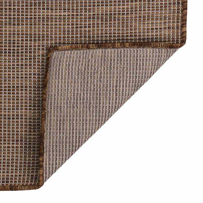 vidaXL Outdoor Flatweave Rug 160x230 cm Brown 2
