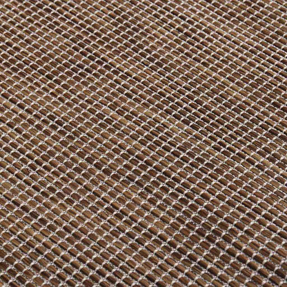 vidaXL Outdoor Flatweave Rug 160x230 cm Brown 5