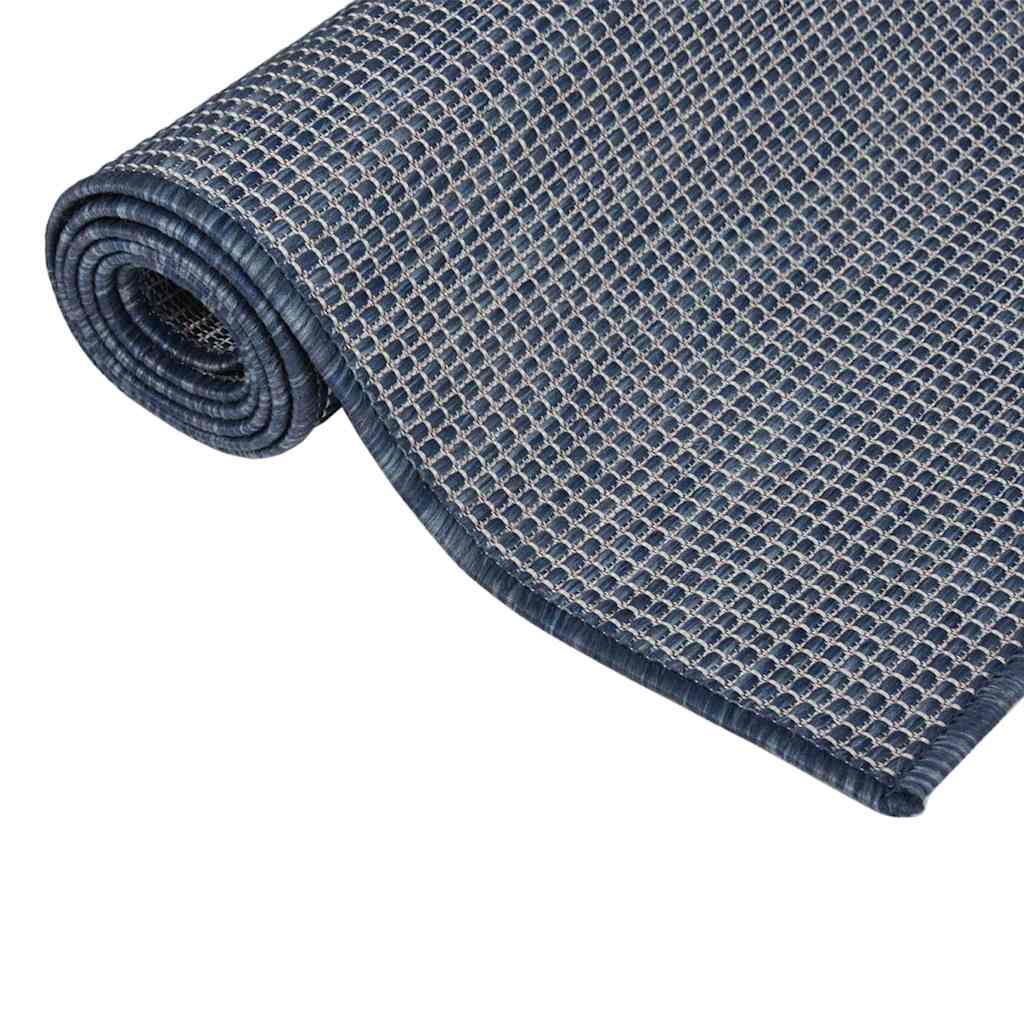 vidaXL Outdoor Flatweave Rug 160x230 cm Blue 3