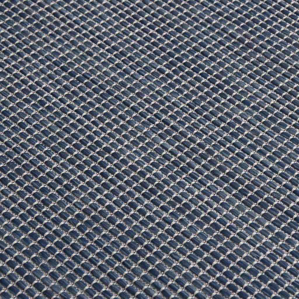 vidaXL Outdoor Flatweave Rug 160x230 cm Blue 5