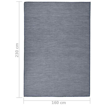 vidaXL Outdoor Flatweave Rug 160x230 cm Blue 6