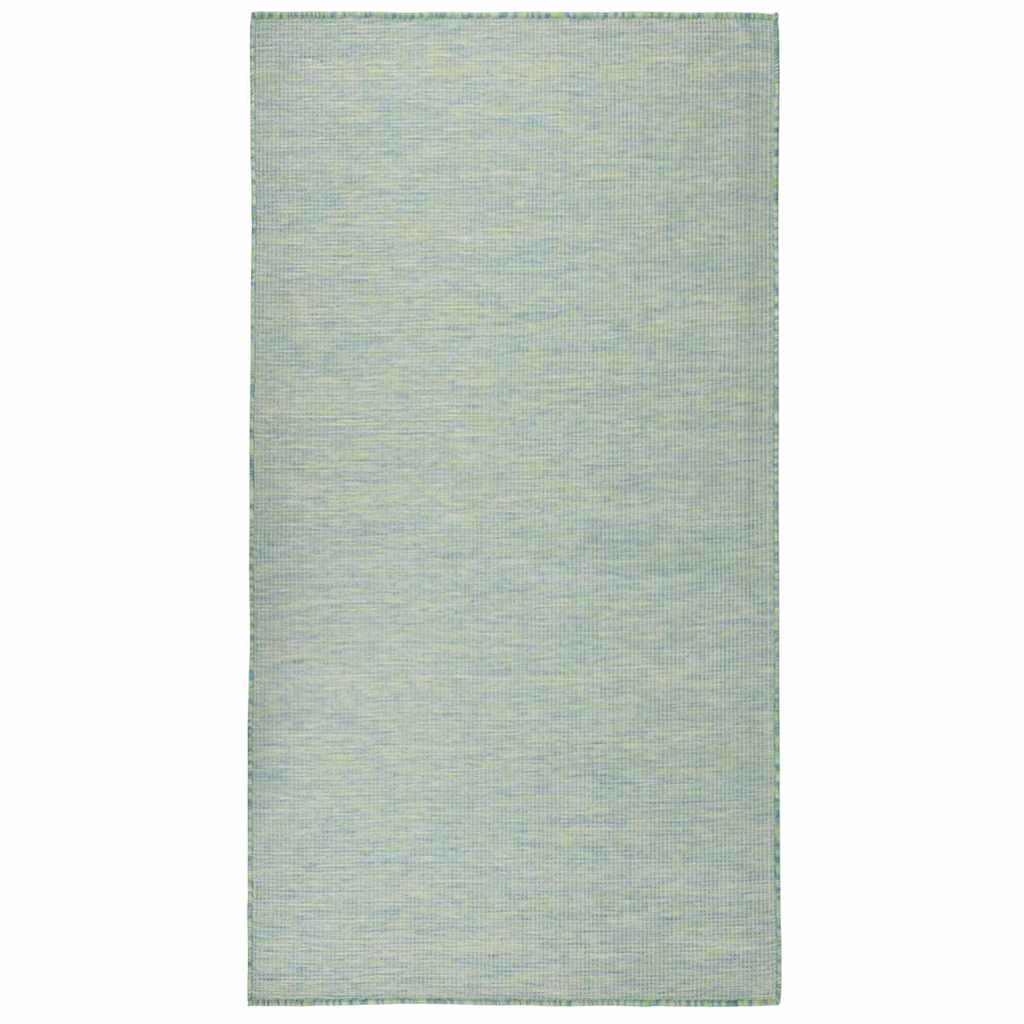 vidaXL Outdoor Flatweave Rug 140x200 cm Turquoise 1