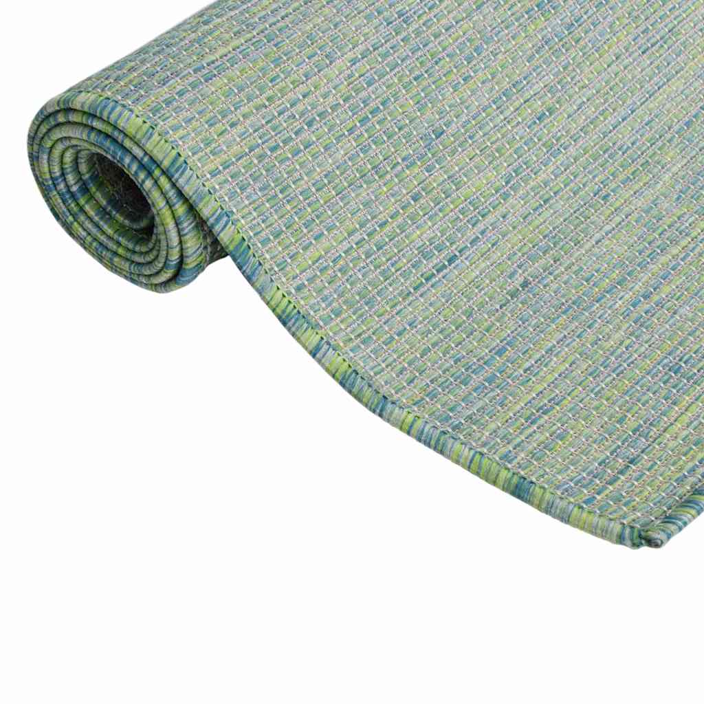 vidaXL Outdoor Flatweave Rug 140x200 cm Turquoise 3