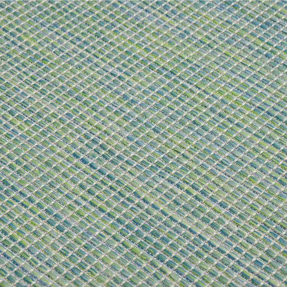 vidaXL Outdoor Flatweave Rug 140x200 cm Turquoise 5
