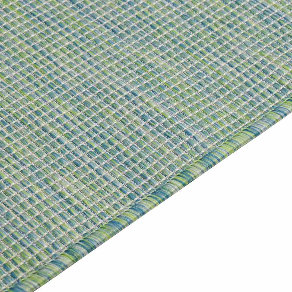 vidaXL Outdoor Flatweave Rug 160x230 cm Turquoise 4