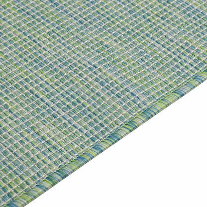 vidaXL Outdoor Flatweave Rug 160x230 cm Turquoise 4