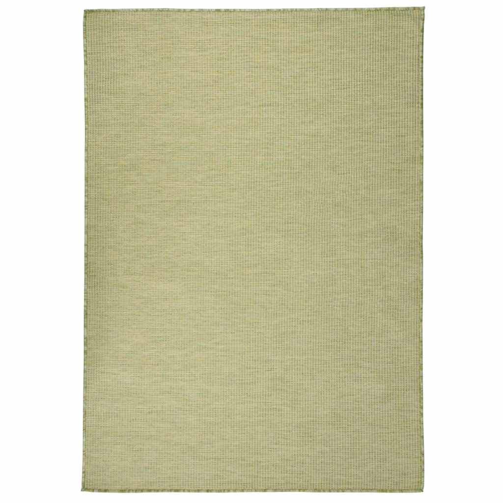 vidaXL Outdoor Flatweave Rug 140x200 cm Green 1