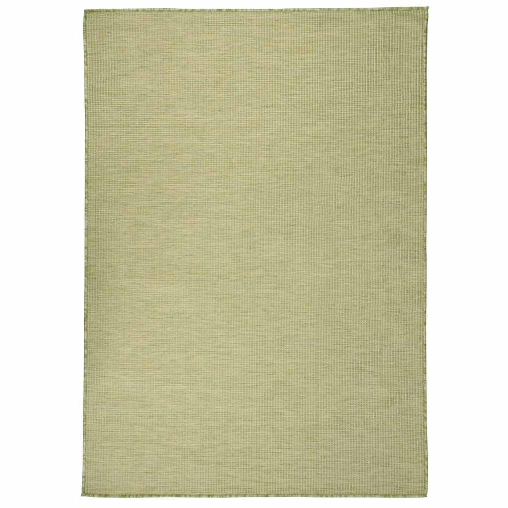 vidaXL Outdoor Flatweave Rug 160x230 cm Green 1