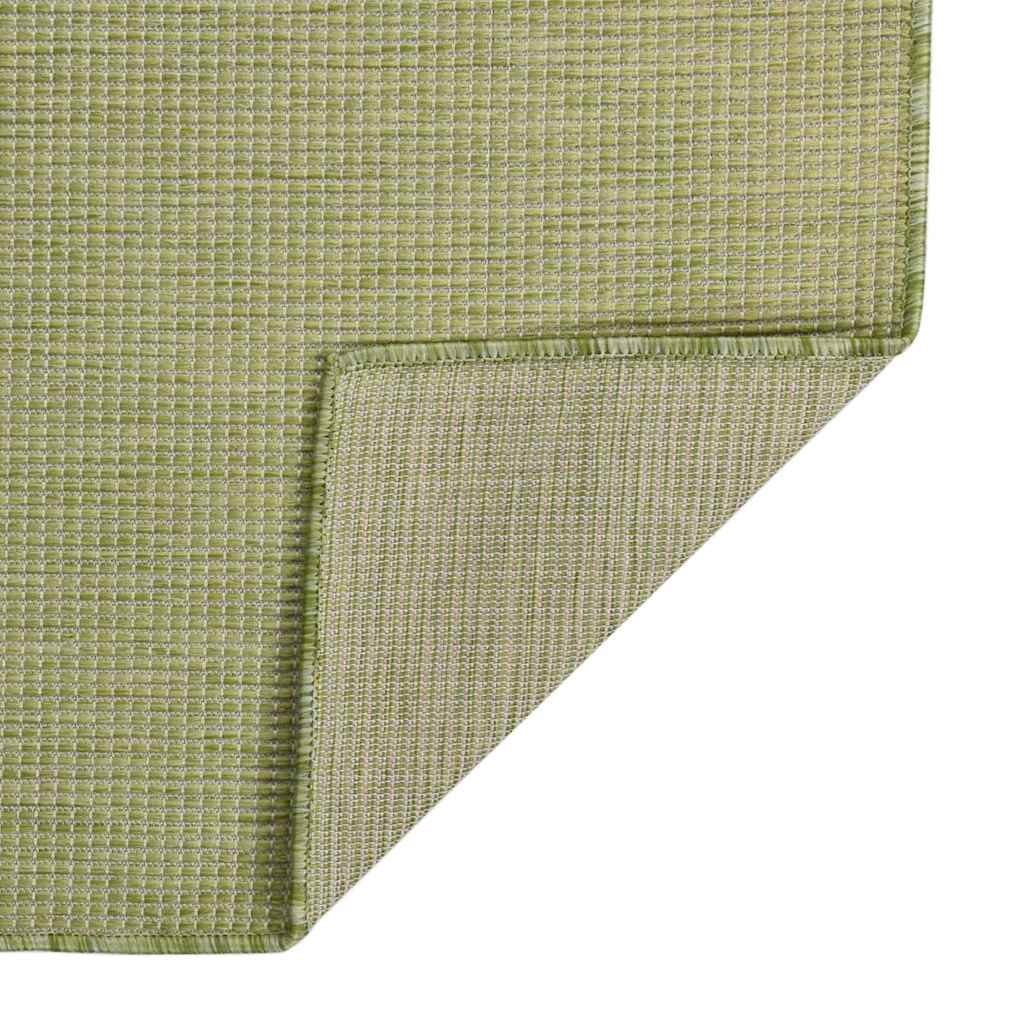 vidaXL Outdoor Flatweave Rug 160x230 cm Green 2