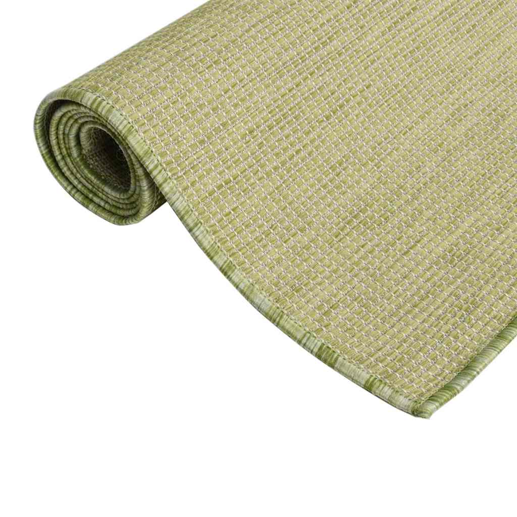 vidaXL Outdoor Flatweave Rug 160x230 cm Green 3