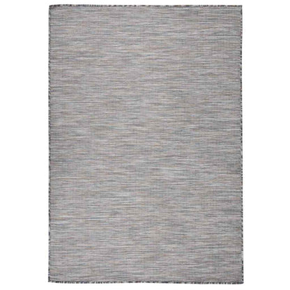 vidaXL Outdoor Flatweave Rug 160x230 cm Brown and Blue 1