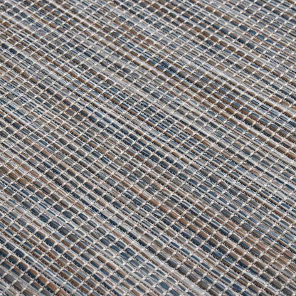 vidaXL Outdoor Flatweave Rug 160x230 cm Brown and Blue 5