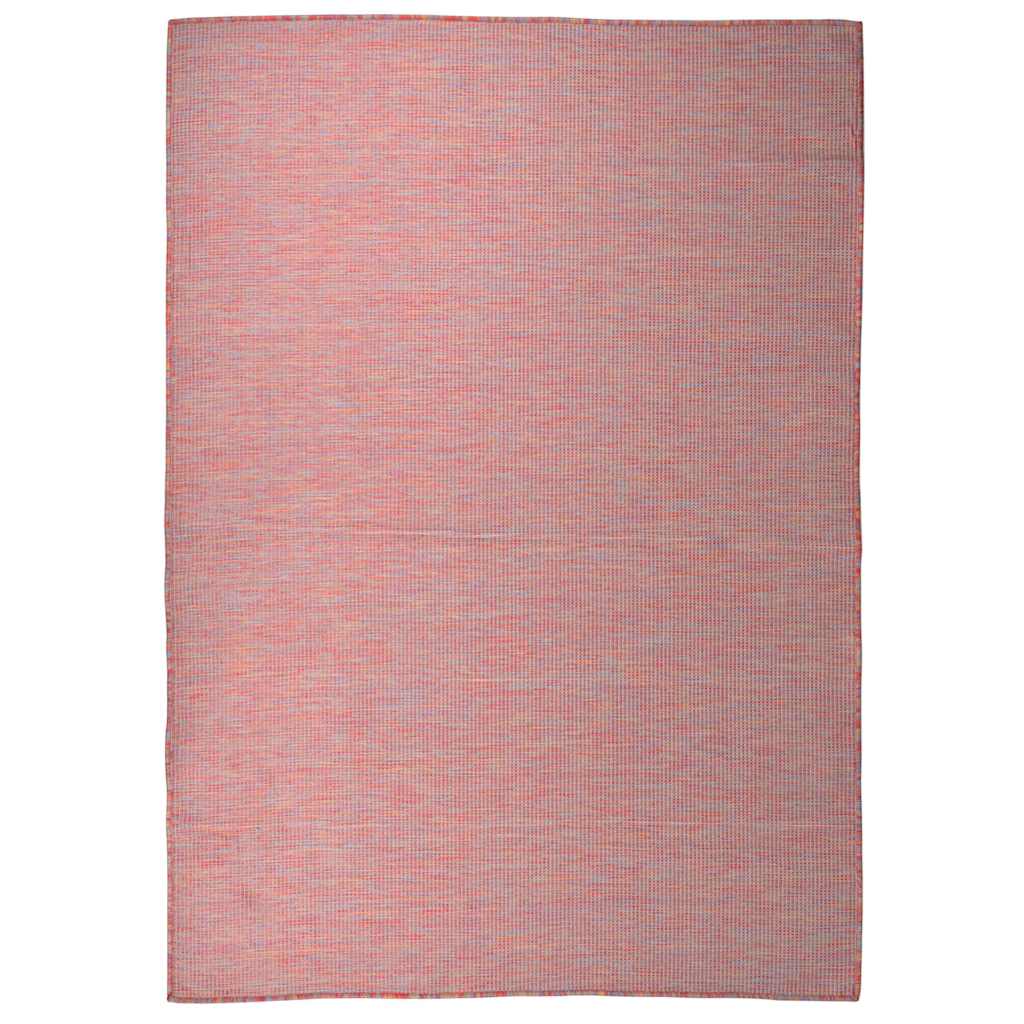 vidaXL Outdoor Flatweave Rug 140x200 cm Red 1