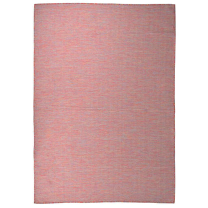 vidaXL Outdoor Flatweave Rug 140x200 cm Red 1