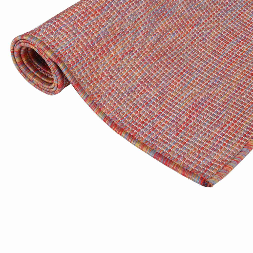 vidaXL Outdoor Flatweave Rug 160x230 cm Red 3