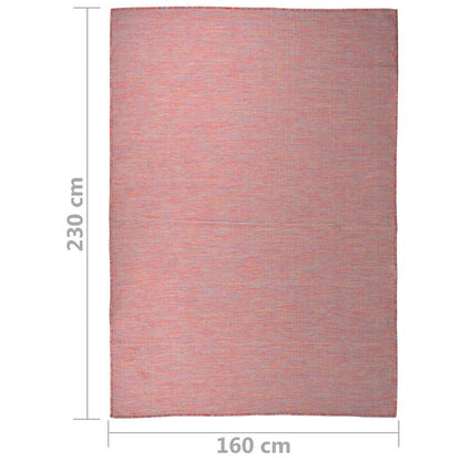 vidaXL Outdoor Flatweave Rug 160x230 cm Red 6