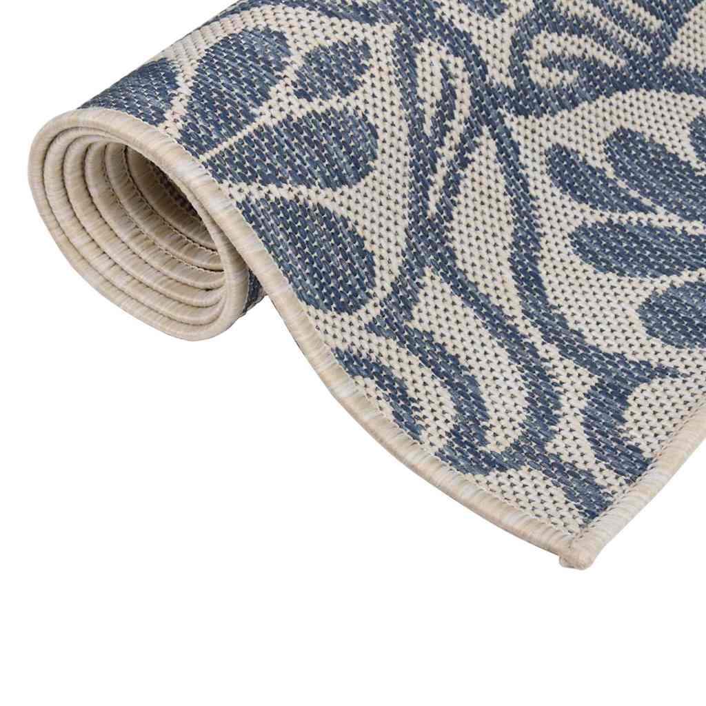 vidaXL Outdoor Flatweave Rug 160x230 cm Blue Pattern 3