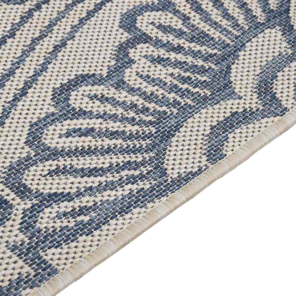 vidaXL Outdoor Flatweave Rug 160x230 cm Blue Pattern 4