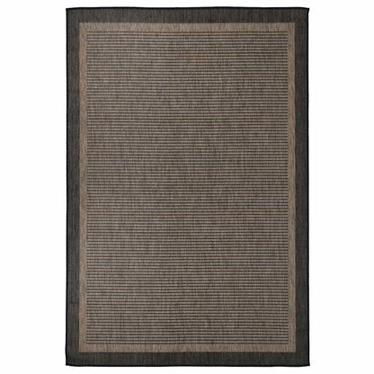 vidaXL Outdoor Flatweave Rug 160x230 cm Dark Brown 1