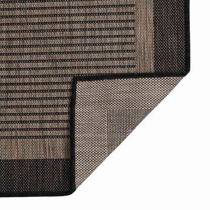vidaXL Outdoor Flatweave Rug 160x230 cm Dark Brown 2
