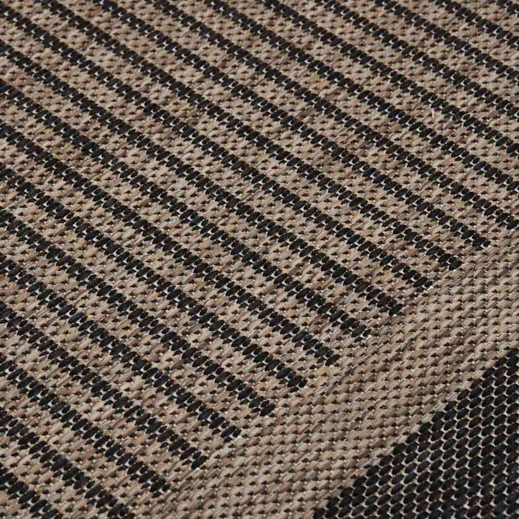 vidaXL Outdoor Flatweave Rug 160x230 cm Dark Brown 5