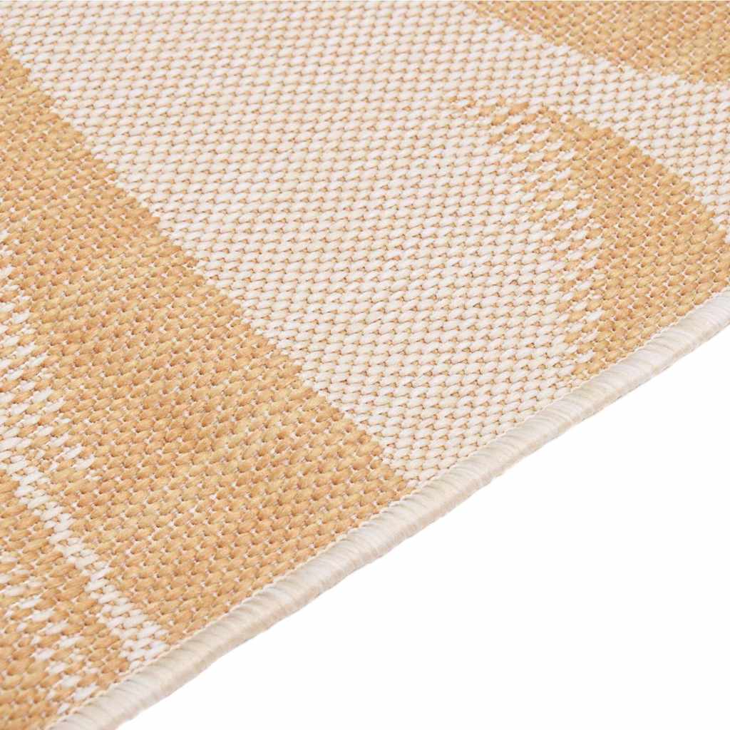 vidaXL Outdoor Flatweave Rug 140x200 cm Leaf Pattern 4