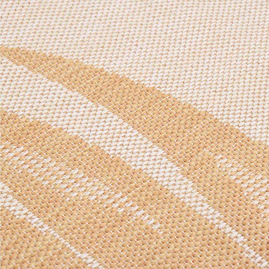 vidaXL Outdoor Flatweave Rug 140x200 cm Leaf Pattern 5