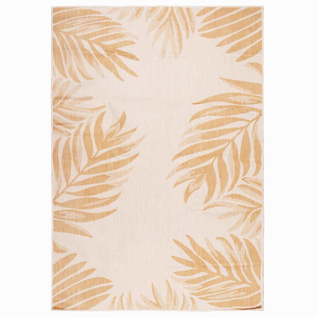 vidaXL Outdoor Flatweave Rug 160x230 cm Leaf Pattern 1