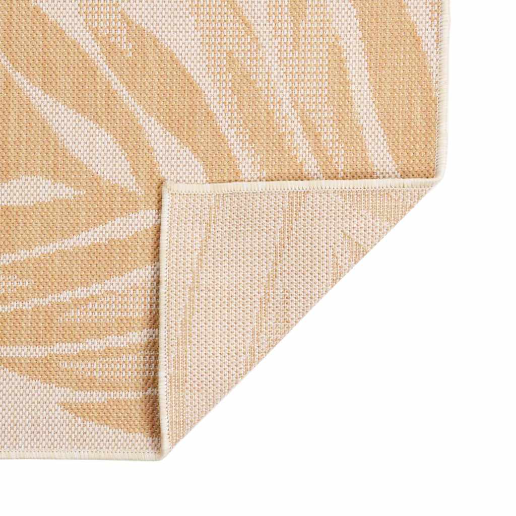 vidaXL Outdoor Flatweave Rug 160x230 cm Leaf Pattern 2